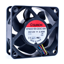 Original EF60251BX-Q03C-S99 6cm 6025 60x60x25mm 60mm fan DC12V 2.40W 4 lines pwm computer case CPU cooling fan 2024 - buy cheap