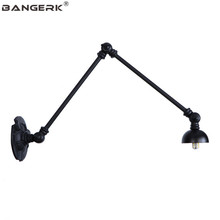 American Industrial Telescopic Folding LED Wall Lamp Loft Vintage Long Arm Sconce Wall Lights Iron Double Festival Lighting 2024 - buy cheap