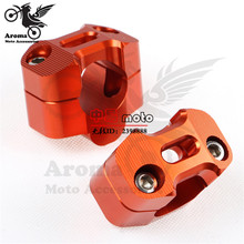 orange alloy handlebar clamps fit 1-1/8" 28mm Motorcycle Handlebar Risers For Suzuki Yamaha Honda Kawasaki KTM Motorcycles bikes 2024 - buy cheap