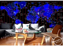 Custom children wallpaper, time zone map 3D wallpaper mural for living room bedroom TV backdrop PVC wallpaper 2024 - buy cheap