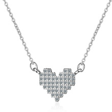 2019 simples amor coração colares & pingentes strass gargantilha colar feminino 925 jóias colares bijoux femme 2024 - compre barato