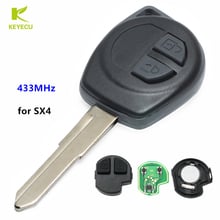 KEYECU Complete New Remote Key Fob 2 Button 433MHz ID46 for SUZUKI SX4 2007-2013 Uncut Blade HU87 2024 - buy cheap