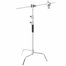 Neewer C-Stand with Sliding Legs, 4.9'–10.1'/149-309cm Adjustable Stainless Steel Stand with Grip Arm &Grip Head for Photography 2024 - buy cheap