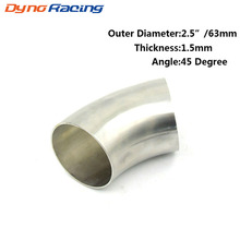 2.5" inch 63mm 45 Degree Bend Elbow Pipe 304 Stainless Steel Thickness:1.5mm YC101155-63 2024 - buy cheap