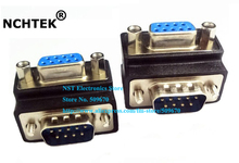 NCHTEK UP ANGLED 90 Degree DB 9PIN MALE TO FEMALE ADAPTER/Free Shipping/10PCS 2024 - buy cheap