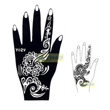 1pc New Beatuy Health Airbrush Paste Paper Indian Henna Flower Lace Temporary Tattoo Stencils Sexy Women Body Hands Art Kit Y029 2024 - buy cheap
