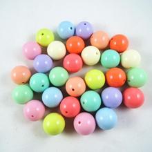 Venta al por mayor, 10 colores, 20mm, color de primavera, acrílico grueso, cuentas redondas sueltas DIY para hacer collares gruesos, 10 unids/lote CH-3343 2024 - compra barato