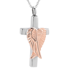 Angel Wings Cross Cremation Jewelry - Memorial Urn Necklace Religious Cremation Ashes Keepsake Jewelry Cremation Keepsake 2024 - buy cheap