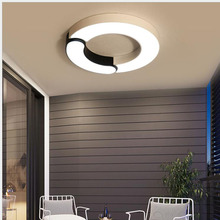 L-lámpara de techo creativa simple y moderna para el hogar, luz led blanca y negra para sala de estar, dormitorio, estudio cálido 2024 - compra barato