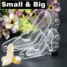 2 Sizes 3.5 and 5.5 Inches 3D Pretty High-heel Shoe Shape Hard Durable Polycarbonate Chocolate Fondant Bakery Mold DIY Baking 2024 - buy cheap