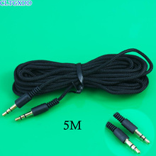 3,5 мм аудио кабель Jack 3,5 мм папа-папа тканевый аудио Aux кабель для iPhone автомобильные наушники Динамик провод Aux шнур 2024 - купить недорого