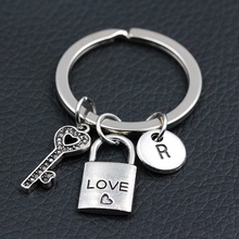 The Key Open You Heart Lock /Handmade DIY Keychain/A To Z Letters Key Chain/Girlfriend Gift/Fashion Jewelry 2024 - buy cheap