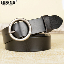 Hot Sell Circular Buckle Fashion Genuine Leather Belt Woman Vintage Cow Skin Belts Women Top Quality Strap Female for Jeans 2024 - buy cheap