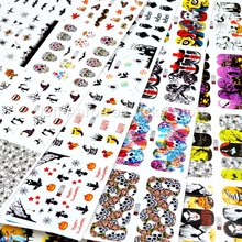 48 sheets mixed designs Halloween water transfer nail art decorations stickers decals beauty nails supplies tool lot 1081-1128 2024 - buy cheap