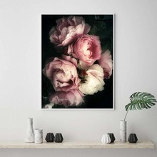 Blush Flower Pink Rose Nordic Scandinavian Decor Canvas Canvas Wall Art Picture For Living Room Decoration Posters And Prints 2024 - buy cheap