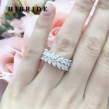 HIBRIDE новые модные ювелирные изделия из Дубая женские кольца AAA кубический цирконий кольцо на палец для женщин обручальные подарки 2024 - купить недорого