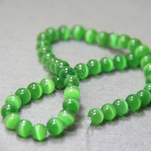 T8667 New 8mm green mexican cat eye beads chalcedony beads round beads,fashion style fit DIY jewelry making wholesale 2024 - buy cheap