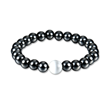 New Fashion DIY Jewelry Healthy Hematite Beads Bracelet Strand Charm Bracelet for Women Men 2024 - buy cheap
