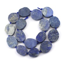 20x30mm oval lapis lazuli beads natural stone GEM beads DIY loose beads for jewelry making strand 15" wholesale ! 2024 - купить недорого