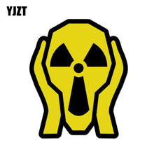 YJZT  10.4CM*12.7CM  Nuclear Scream Danger Hazard Cool decal PVC Motorcycle Car Sticker 11-00722 2024 - buy cheap