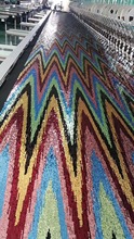 Hot sale lantejoulas africano tecido de malha de tule Diudiu-91021 shinning lantejoulas tela do laço para o vestido de festa 2024 - compre barato