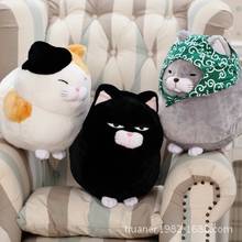 Japanese anime Lucky cat black chubby cat plush toy Stuffed & Plush Animals doll kids birthday gifts 2024 - buy cheap