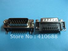 D-Sub 15 pin Male PCB Connector Right Angle DIP 2 rows 20 Pcs Per Lot Hot Sale HIGH Quality 2024 - buy cheap