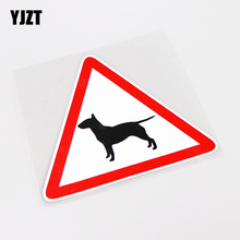 YJZT 14.5CM*12.5CM Fashion Car-styling Animal BULL TERRIER PVC Car Sticker Decal Decoration 13-0988 2024 - buy cheap