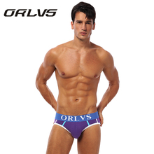 ORLVS Mens Sexy Briefs Cotton Underwear Male Shorts Panties Soft Gay Underpants Brand Fashion Hot Elastic Cueca Hombr Brief Men 2024 - buy cheap