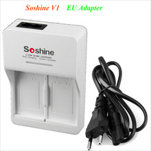 Soshine v1 9v li-ion carregador de bateria ni-mh, com 2 entrada de 2 espaços: ac 90-260vac, 50/60hz ue plug-250v, frete grátis, venda imperdível 2024 - compre barato