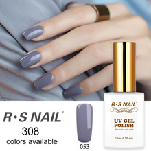 RS Nail 15ml led uv color gel nail polish No.053 French manicure gel lacquer nail polish set manicure vernis semi permanant 2024 - buy cheap