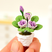 A01-X434 children baby Toy 1:12 Dollhouse mini Miniature rement Doll accessories flower Rose carnation 1pcs 2024 - buy cheap