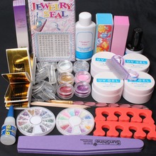 Nail Art NEW Acrylic Glitter Powder Glue File UV Gel Tips #168 Full Kit Set 2024 - buy cheap