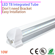 LED T8 Integrated Tube 5W 320mm 10W 600mm 110v 220v 85-265v Lamp Clear Milky Cover Free Shipping 2ft White/Warmwhite 2024 - buy cheap