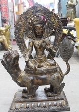 Asiento de bronce dorado de budismo tibetano, León, manjuri, Bodhisattva, Guanyin, Buda, 32 pulgadas 2024 - compra barato