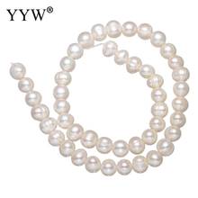 Pearl Beads DIY Wedding Fashion Elegant Jewelry Cultured Potato Freshwater Pearl Beads natural white 2017 New Arrival 9-10mm 2024 - buy cheap