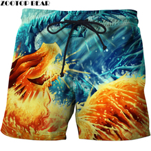 Ice Fire Dragon 3D Printed Summer Surfing Beach Shorts Masculino Men Travel Board Shorts Anime Quick Vacation Streetwear New 2024 - buy cheap