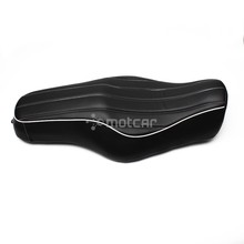 Motorcycle Black ABS PU Leather Driver+Passenger Touring Foam Seat 2 Up Cushions For Harley Sportster XL883 1200 48 72 2010-16 2024 - buy cheap