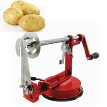 Free Shipping Red Stainless Steel Twisted Potato Apple Slicer Spiral French Fry Cutter (6.8) 2024 - buy cheap