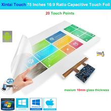 Xintai Touch 75 Inches 16:9 Ratio 20 Touch Points Interactive Capacitive Multi Touch Foil Film  Plug & Play 2024 - buy cheap