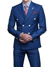 Men's Suit 2 Pieces Double Breasted Blazer Slim Fit Mens Suit Costume Homme Groom Tuxedos 2024 - buy cheap