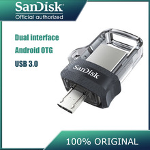 Sandisk-pen drive, 16gb, 32gb, 64gb, usb 3.0, 128gb, dual otg, memória flash, sddd3, para celular e computador 2024 - compre barato