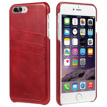 Для iPhone 7/8 Plus Premium из натуральной кожи визитница 3 слота для карт Ultra Slim из мягкой яловой кожи задняя крышка для iPhone 7 Plus 2024 - купить недорого