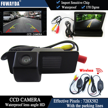 Fuwayda sem fio ccd retrovisor do carro câmera para chevrolet aveo trailblazer opel mokka cadillas srx cts + 4.3 Polegada dobrável monitor 2024 - compre barato