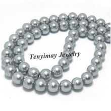 Moda 12mm plata gris imitación perla, DIY cuentas sueltas envío gratis 2024 - compra barato
