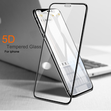 Закаленное 5d-стекло с полным покрытием для iPhone 8 7 6 6S Plus, защитная пленка для экрана iPhone X, защитное стекло 2024 - купить недорого
