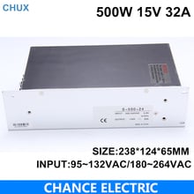 China ajustável única saída de comutação da fonte de alimentação v 32A 15 entrada 500 w cnc para diodo emissor de luz (S-500W-15V) 2024 - compre barato