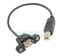 USB 2,0 A гнездо панель крепление типа к стандарту B Мужской принтер сканер жесткий диск кабель/Бесплатная доставка/2 шт 2024 - купить недорого