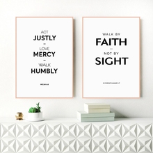 Bible Verse Quote Canvas Print Wall Art , Love, Mercy Christian Scripture Print Black and White Poster Bible Verse Wall Decor 2024 - buy cheap