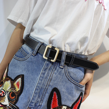 New Fashion women belts design Square buckle ladies belts for jeans Modeling gold without buckles leather belt cinturon mujer 2024 - buy cheap